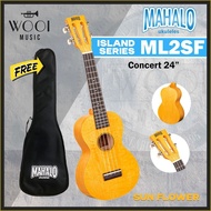 Mahalo ML2SF Island Series Concert Ukulele 24” w/bag - Sun Flower