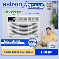 Astron  1 HP Fully  Inverter Window Type Aircon - TCL105INV | Eco+ Series | R32 Refrigerant |  Remot
