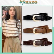 Women's belt PK511 Fashionable round buckle new modern style PU leather women's belt
