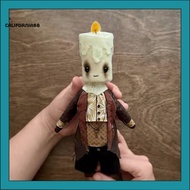 [CF] Handmade Vintage Doll Artisan Crafted Doll Spooky Halloween Candle Head Doll with Vintage Cloth