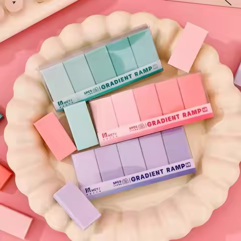 Office School Supplies Cartoon Gradient 4b Eraser Leaves No Marks for Primary School Students Less C