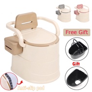 Portable Toilet Bowl Anti-Slip Adult Plastic Indoor Commode Pregnant Women Old Man shower seat tandas duduk mudah alih