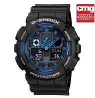 Casio G-Shock รุ่น GA-100-1A2DR นาฬิกาข้อผู้ชาย สายเรซินสีดำ (สินค้าขายดี) - มั่นใจ ของแท้ 100% ประก