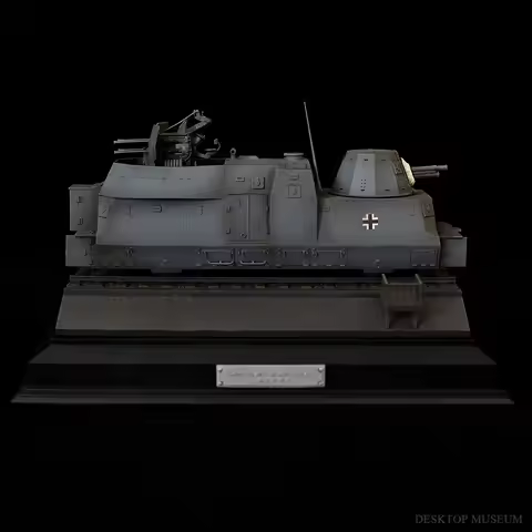 Armored Train Ornament Base length 165mm Armored Train Type A Finished Ornament LTCP-542+
