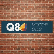 Q8-Flag Of Motor Oils, Oil, Garage, Metal Shop, Tin Sign, Bar Decor, Vintage, Retro, Club Wall Art (