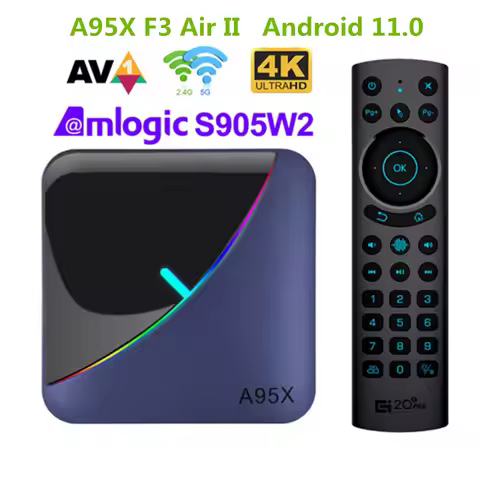 Android 11 A95X F3 Air II TV Box Amlogic S905W2 RGB BT5.0 TVBOX 2.4G 5G Wifi 4K HDR Media Player Set