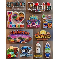 Fridge Magnets: Manila, Siargao, Cagayan De Oro, Subic, Cebu, Davao, La Union, Bataan, Vigan, etc