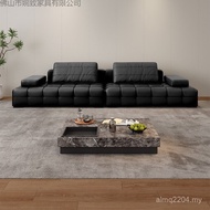 Household Scratch Lawrence Style Leather Sofa Simplified Software Modern Italian Lazy Leather Straig