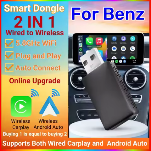 Smart Dongle 2in1 Wireless Carplay Adapter Android Auto Wireless For Benz A C E S GLA GLB GLC 300 GL