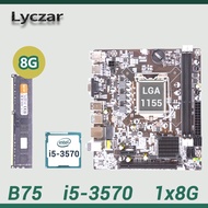 B75 Lyczar kit set Motherboard(B75)+CPU(i5-3570)+Memory(8G DDR3 1600)
