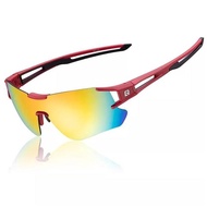 New ROCKBROS 10128 10129 Polarized Sunglasses Bike Eyewear + Minus Glasses Frame - Black Red Sports