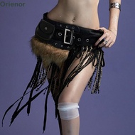 Mini Bag Belt, Y2K Chic Faux Fur Splicing Belts, Irregular Trendy Design Gyaru Plush Waist Belt for 