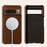 [pretty -A]668899✩✫✬ เคสหนังแท้ Crazy Horse สําหรับ Google Pixel 9 Pro 7 6Pro 7A เคสโทรศัพท์ป้องกันแ