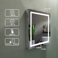 S-6💝9QXCSmart Stainless Steel Bathroom Mirror Cabinet Toilet Separate Sliding Door Bathroom Wall-Mounted Storage Box Bat