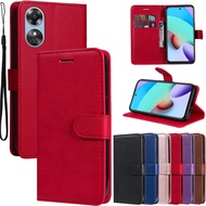 For Oppo A79 A2 5G A58 A78 A38 A18 Case Flip Leather Book Stand Cover for Oppo A98 A1 A17 A57S A77 A