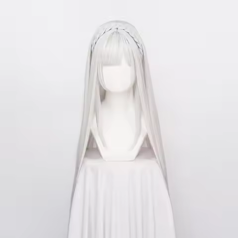 ccutoo Synthetic Hair Re: Life in a Different World from Zero Emilia Cosplay Wigs Long Sliver Long S