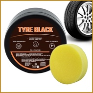 Black Tire Wax Tire Maintenance Coating Paste Car Tire Wax Long-Lasting Tire Care Tool Shine Protect