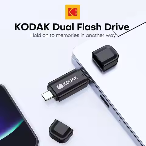 Kodak 2 IN 1 Type C USB Flash Drive OTG USB 3.2 Pen Drive 128GB 64GB 32GB Pendrive Flash Drive