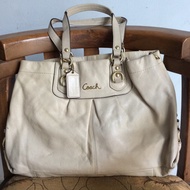 Tas coach ashley authentic kulit asli leather tote bag preloved