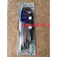 Ball head hexagon set with 9-piece extension bar BHS-9NP Eight Japanese