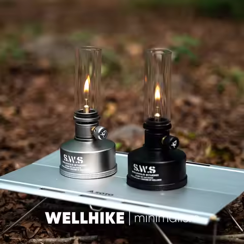 Portable Camping Gas Lamp Mini Candlelight Gas Stove Tank Optional
