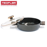 Neoflam Noblesse Healthy Ceramic Coating Aluminium Low Casserole with Glass Lid (24cm)