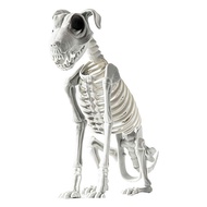 Halloween Sitting Dog Skeleton Scary Spooky Sitting Dog Skeleton with Teeth Halloween Herror Decorat