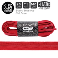 KipzKapz XS39 Elastic True Red 90cm 115cm 140cm - Flat Shoelaces - 90cm