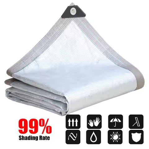 99% Shading Outdoor Aluminum Foil Sunshade Net Canopy Car Garage Shading Sails Summer Garden Pergola