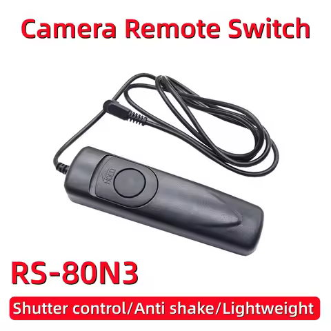 RS-80N3 Remote Control Shutter Release Cable for Canon E0S R1 R3 R5 R52 1D 1D2 1DX 5D 5D2 5D3 5D4 6D