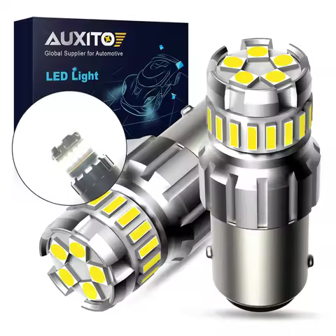 AUXITO 2Pcs S25 LED Lamp 12V 1156 Ba15s P21W 1157 Bay15d P21/5W LED Car Daytime Running Lights DRL P