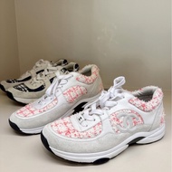 Chanel 24P粉白毛呢格紋運動鞋❤️‍🔥尺寸40