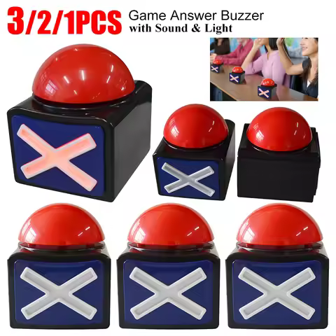 1/2/3PCS Game Answer Buzzer Interactive Buzzer Alarm Button for Kids Engaging Learning Family Party 