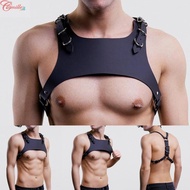 【CAMILLES】Men PU Leather Sexy Chest Body Harness Straps Lingerie Bondage Clubwear Costume【Mensfashion】