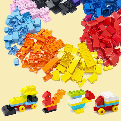 Big Blocks Bulk Building Bricks Set for Kids Toddlers 186piece Creative Gifts for girls boys Compati