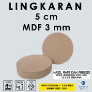5 cm circle - 3 mm MDF - MDF plywood wood board