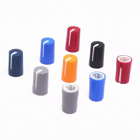 10PCS 270 Degrees 10X16.5MM Plastic Knob Potentiometer Volume Adjustment Knob Cap Half Axis 6mm