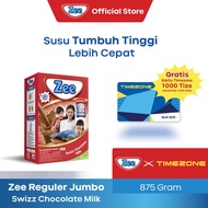 ZEE Reguler Jumbo Coklat 875gr (Free Timezone Blue Elite Card Rp1.000.000) - Susu Tumbuh Tinggi Lebi