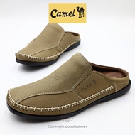 Camel รองเท้าคัทชูเปิดส้น หนังแท้ หนังลายช้าง พื้นนุ่ม เย็บพื้น รุ่น CM108 ไซส์ 40-45