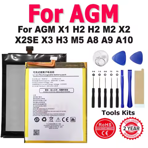 XDOU New For AGMX1 AGMX2 AGMX3 AGMA8 AGMM2 AGMH1 AGMH2 Battery For AGM X1 H2 H2 M2 X2 X2SE X3 H3 M5 