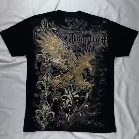 Xzavier Concrete American Classic Oversized Black Short Sleeve T-shirt Men's Women's Casual Fashion