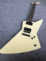 Hand Made ESP Explorer Electric Guitar EMG Passive Pickups Yellowish Body Black Hardware Professional Guitar