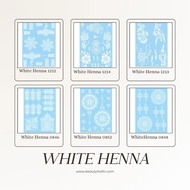 WHITE HENNA STICKER WEDDING TEMPORARY TATTOO