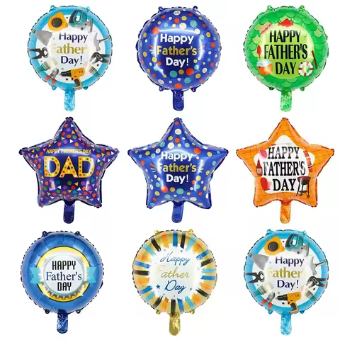 10pcs 45x45cm English Happy Father's Day Helium Globos Feliz Dia Super Papa Foil Balloon father moth