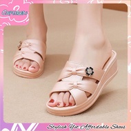 CAPUBEW Women sandals with a versatile wedge heel and anti slip thick sole lightweight and one line 