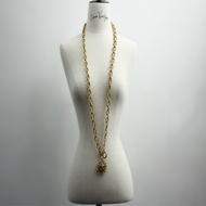 Chanel Vintage 94A 鍍金吊墜太陽CC粗鏈鏈條長頸鏈