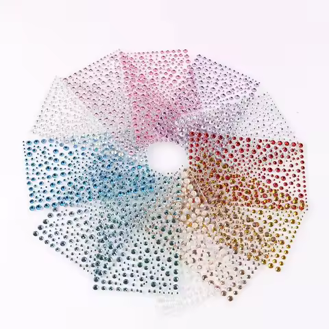 1-2 sheets 3D Rhinestone Face Sticker Bright Face Jewelry Diamonds Festivals Accessories on Face Sto