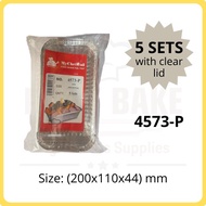 [Daily Bake] 4573-P My Chef Rectangle Aluminium Foil Tray with Clear Lid [5sets] 4573 P / AP-1650