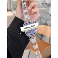 Diamond Watch Strap Butterfly Pattern Suitable For Smart 8 7 6 5 4 3 2 1 Se Ultra8Pro Hello Ultra HK