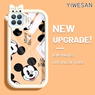 YIWESAN Casing Ponsel untuk OPPO A93 2020 F17 Pro Reno 4F Reno 4 Lite Reno 4 5G Case Mickey tikus in